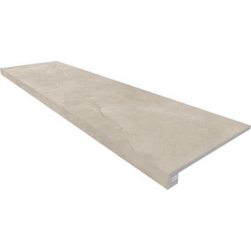 Ступени Комплект MM00 Magmas Слоновая кость (Ступень 33x120x9 неполированный прямоугольный бортик без насечек + Подступенок 14,5x120x9) Ametis by Estima