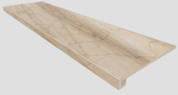 Ступени Комплект Ступень BR01 Bernini Beige 33x120 неполированная с бортиком + Подступенок 14,5x120 Estima