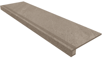 Ступени Комплект Ступень GB02 Gabbro 33x120 неполированная с бортиком + Подступенок 14.5x120 Estima