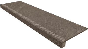 Ступени Комплект Ступень GB03 Gabbro 33x120 неполированная с бортиком + Подступенок 14.5x120 Estima