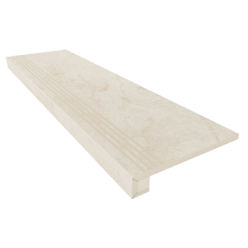 Ступени Комплект Ступень MA02 Marmulla 33x120 прямоугольная с бортиком+Подступенок 14.5x120 Ametis by Estima