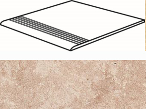Ступени Marte Naturale Rosa Portogallo Gradino 40x40 Casalgrande Padana
