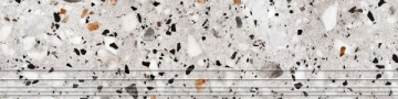 Ступени NR0371 Evia Terrazzo Серая 30x120 ProGRES Ceramica