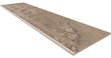 Ступени OM03 Ступень Oceanmist Brown неполированная с насечками 30x120 Ametis by Estima