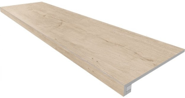 Ступени SF02 Soft Wood Creamy неполированный 33x120 + Подступенок 14.5x120 Estima