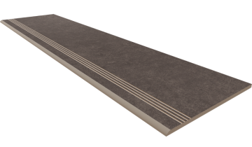 Ступени Ступень CA05 Cave Anthracite неполированный с насечками 30x120 Estima