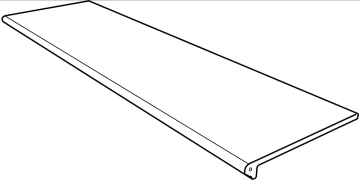 Ступени Ступень фронтальная Rodeno Round. Smooth Nogal 33x120 Gres de Aragon