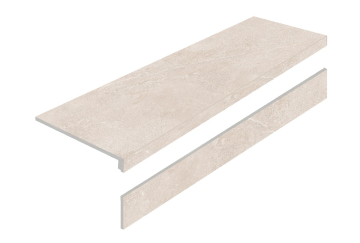 Ступени Ступень L Limestone Crema AS с подступенником 32x120 Staro