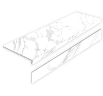 Ступени Ступень L Statuario Calipso Matt с подступенником 32x120 Staro