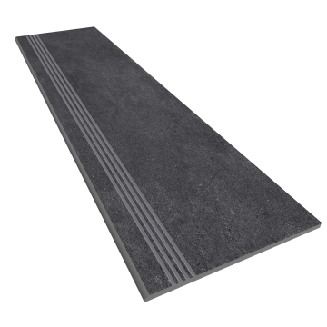 Ступени Ступень LN04 Luna Черный Неполированная с насечками 30x120x9 Estima