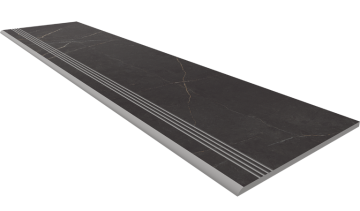 Ступени Ступень NL04 Nolana Black неполированный с насечками 30x120 Estima