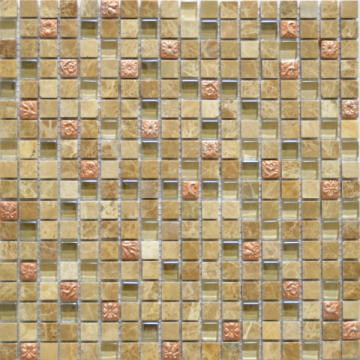 TonoMosaic Мозаика ASS 12 Камень и стекло 30.1x30.1 (чип 1.5x1.5) TonoMosaic