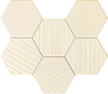 Tubadzin Мозаика Ms-Horizon hex ivory 28,9x22,1 Tubadzin
