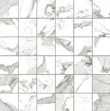 Vallelunga Мозаика G20402 Calacatta Mosaico Lappato 30x30 (Tozz. 5x5) Vallelunga