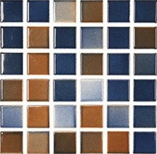 VC.2.05.1112 Мозаика Versicolor Mosaic Mustard-Dark Blue 5x5 30x30 Serapool