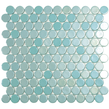 Vidrepur Мозаика Circle № 6001 TURQUOISE BR (на ПУ сцепке) 30.6х31.4 Vidrepur