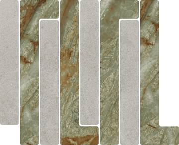 VIVES 41W3 Мозаика Mosaico Trellick Faroe Ceniza 30x24,2 VIVES
