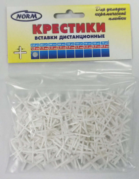 Выравнивающие элементы Крестики белые 1 мм Normal