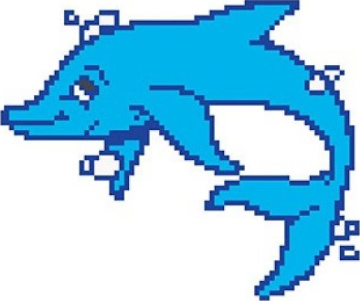 Y345-7 Мозаика Porcelain Mosaic Design Dolphin-9 5x5 (360x300) Serapool