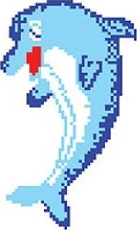 Y345-8 Мозаика Porcelain Mosaic Design Dolphin-10 5x5 (240x420) Serapool