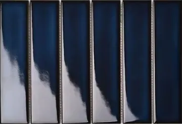 Y45PW07 Мозаика Strip Черная глянцевая 4.5x19.5 28.8x19.5 Porcelain mosaic