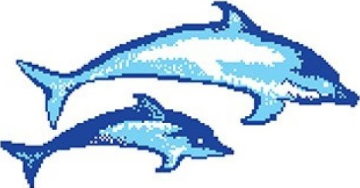 Y745-1 Мозаика Porcelain Mosaic Design Dolphin-11 5x5 (810x420) Serapool