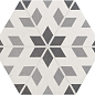 21357 Hexatile Harmony B&W 17,5x20 EQUIPE