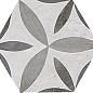 fOF1 Firenze Deco Esagono Fiore 21.6x25 FAP Ceramiche