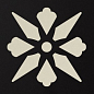 150N006D004 Decor Enc 06 Fleur 04 (BAU, NOI) 15x15 Winckelmans