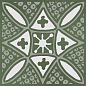 KMD3STA019GN Декор Бахия 2 зелёный глянцевый 9,8x9,8x0,7 Kerama Marazzi