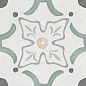 Sirocco Green Flower 22,3x22,3 Harmony