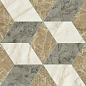 PF60014142 Tarsia Cubical Avorio Deco Lux 3D Rett 60x120 Versace (Gardenia Orchidea)
