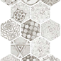 22099 Hexatile Cement Garden Grey 17,5x20 (17 видов паттерна) EQUIPE