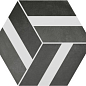 SIX Cementine Bari Black 23x27 Durstone