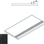 620040000030 CARBON GRADINO ROUND GRIP SX 30x60 Italon