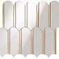 fQKQ Onice Neve Onice Miele Archs Mosaico 28.2x31 FAP Ceramiche