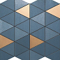 9MDU MEK BLUE MOSAICO DIAMOND GOLD WALL 30,5x30,5 Atlas Concorde