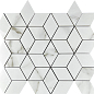 Mosaic Statuario Eva 3d diamond 37.1x34.7 Velsaa