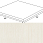 DCD4J36 Defile white right corner 42*42 RAKO