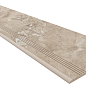 OM02 Ступень Oceanmist Beige неполированная с насечками 30x120 Ametis by Estima