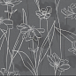 17552 Floresta цветы серый ректификат 60x120 Meissen