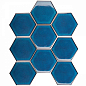 JJFQ80048 Hexagon big Deep Blue Glossy 25.6х29.5х6 StarMosaic