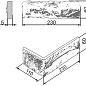Венеция 334 Плоскость 230x60x15 Камелот