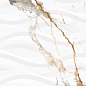 Calacatta Brillante Decor Flujo Rectificado 30x90 Novacera