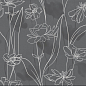17552 Floresta цветы серый ректификат 60x120 Meissen