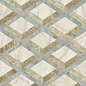 PF60014144 Tarsia Lozenge Avorio Deco Lux 3D Rett 60x120 Versace (Gardenia Orchidea)