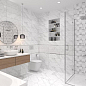 6246-0037 Pulse Бело-серый 45x45 Global Tile