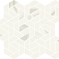 620110000152 Metropolis Calacatta Gold Mosaico Icon 28.6x34.7 Italon