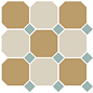 4403+16 OCT13-A Yellow 03 White 16 OCTAGON/Turquoise 13 Dots (лист 30х30 9 штук+вставки) Top Cer