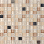 PIX716 Мозаика из стекла и металла 23x23 300х300x8 Pixmosaic